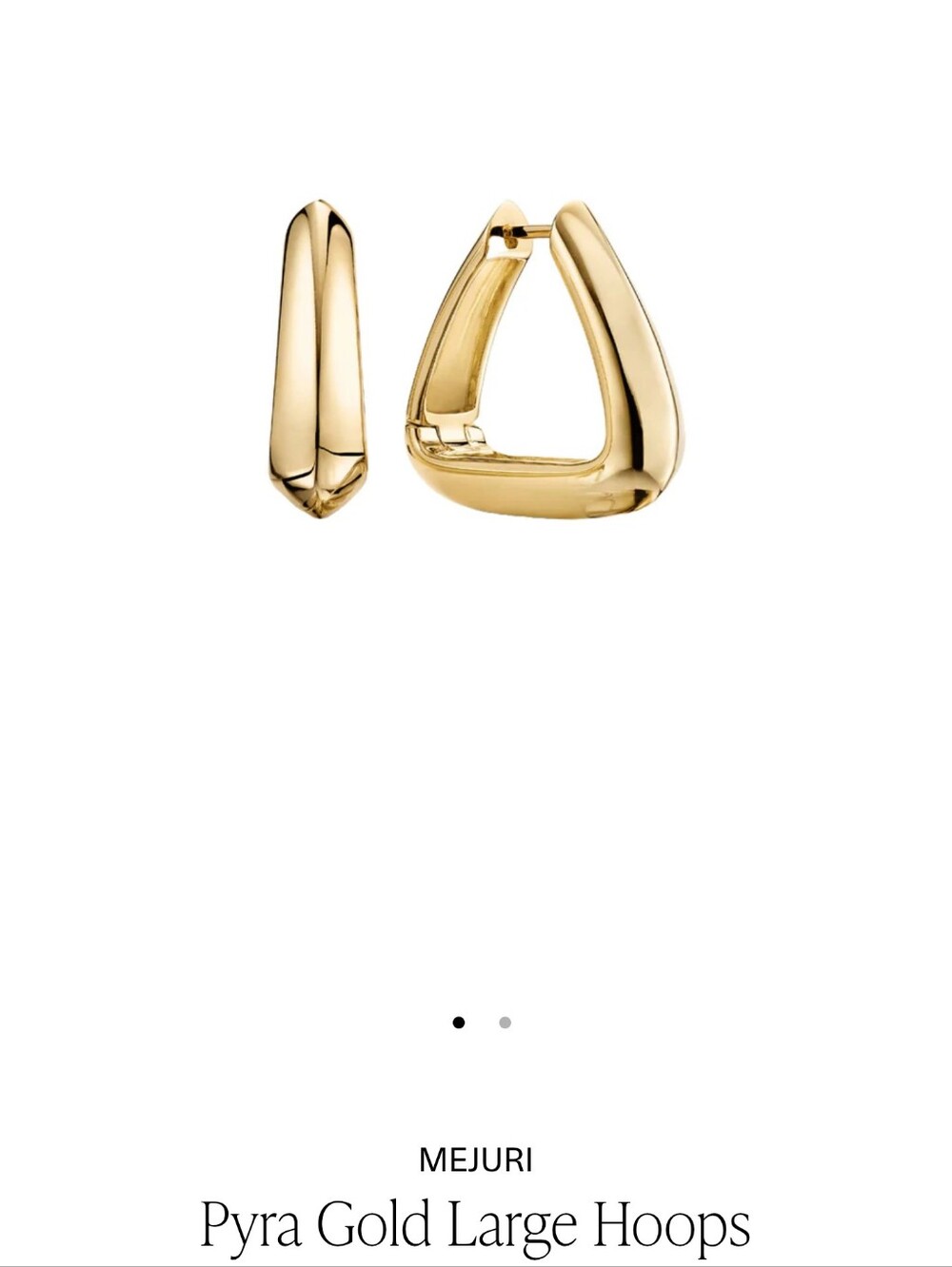 Mejuri Pyra Large Hoop Earrings Gold Vermeil